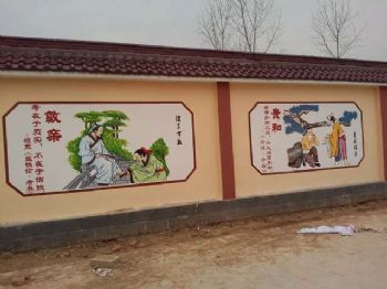 盐城户外墙体广告户外墙绘手绘墙烟囱美化公司振兴乡村绘画
