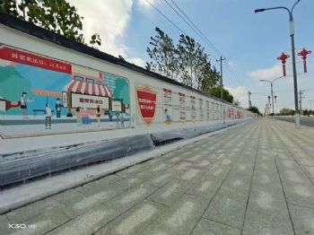 湖州墙体风景彩绘水泥厂美化新农村墙面宣传画刷户外广告
