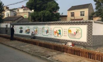 金华墙面绘画筒仓彩绘彩绘文化墙喷绘布广告