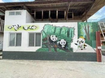 南通墙体壁画彩绘手绘壁画水泥库美化墙绘墙画