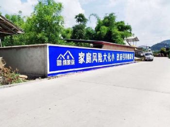 忻州墙体喷字广告,临汾卫浴洁具墙面刷涂料广告 宣传家风彩绘