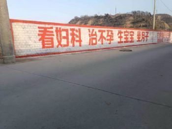 甘肃天水墙体写大字 陇南武都墙体标语广告户外墙体广告