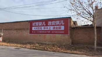 湖南永州手绘墙体广告户外墙体广告 芙蓉外墙刷大字