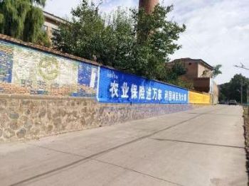 甘肃武威手写墙体广告墙上写标语 武威凉州外墙刷大字