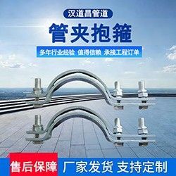 基准型双螺栓管夹碳钢双孔管夹三孔热镀锌抱箍化工管道管托支吊架