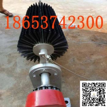 电动滚刷清扫器1500mm带宽定做，尼龙/钢丝毛刷定做